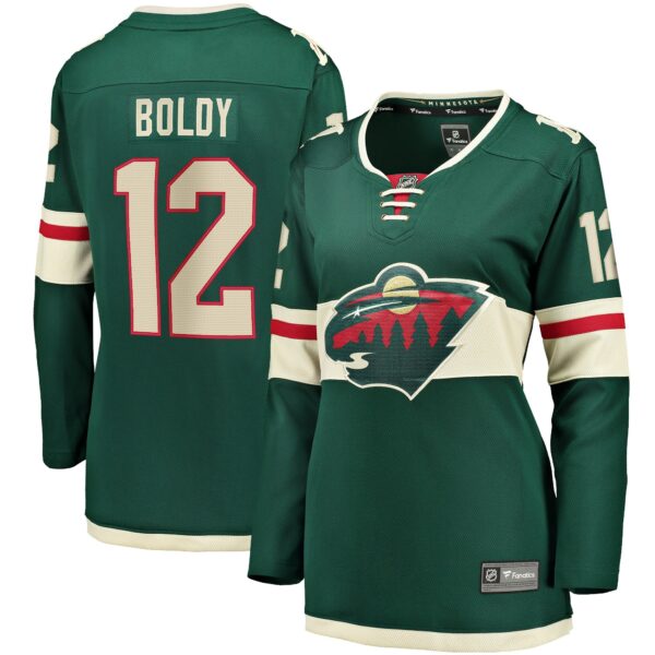 Women’s Minnesota Wild Matthew Boldy Fanatics Branded Green Home Breakaway Player Jersey