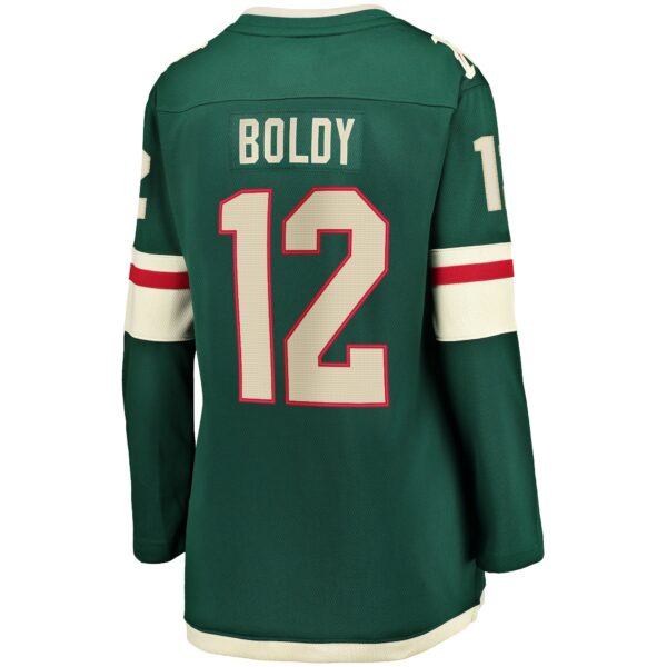 Women’s Minnesota Wild Matthew Boldy Fanatics Branded Green Home Breakaway Player Jersey