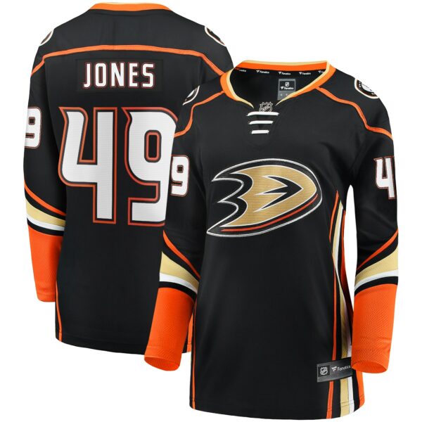 Women’s Anaheim Ducks Max Jones Fanatics Branded Black Home Breakaway Player Jersey