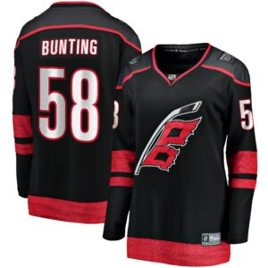 Women's Carolina Hurricanes Michael Bunting Fanatics Branded Black Home Breakaway Player Jersey