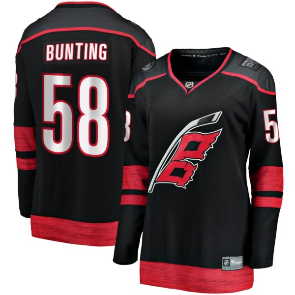 Women’s Carolina Hurricanes Michael Bunting Fanatics Branded Black Home Breakaway Player Jersey