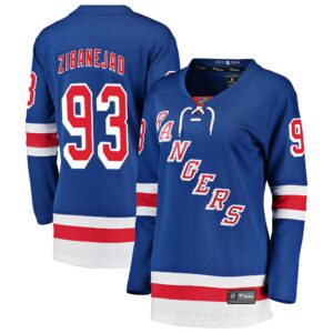 Women's New York Rangers Mika Zibanejad Fanatics Branded Blue Breakaway Player Jersey