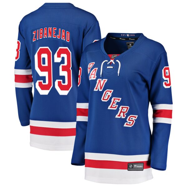 Women’s New York Rangers Mika Zibanejad Fanatics Branded Blue Breakaway Player Jersey