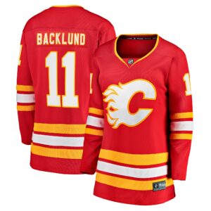 Women's Calgary Flames Mikael Backlund Fanatics Branded Red Home Team Breakaway Player Jersey