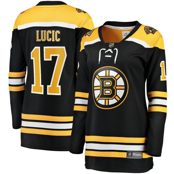 Women’s Boston Bruins Milan Lucic Fanatics Branded Black Home Breakaway Player Jersey