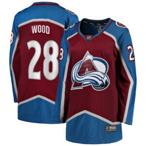 Women's Colorado Avalanche Miles Wood Fanatics Branded Maroon Home Breakaway Player Jersey