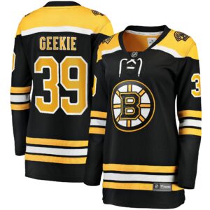 Women's Boston Bruins Morgan Geekie Fanatics Branded Black Home Breakaway Player Jersey