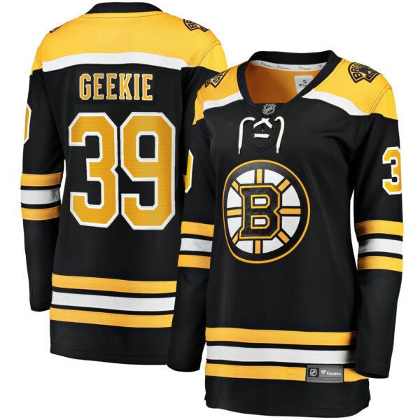 Women’s Boston Bruins Morgan Geekie Fanatics Branded Black Home Breakaway Player Jersey