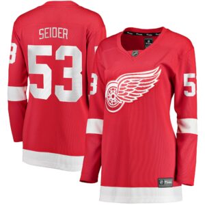 Women's Detroit Red Wings Moritz Seider Fanatics Branded Red Home Breakaway Player Jersey