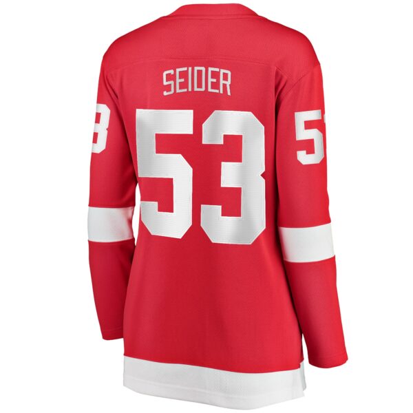 Women’s Detroit Red Wings Moritz Seider Fanatics Branded Red Home Breakaway Player Jersey