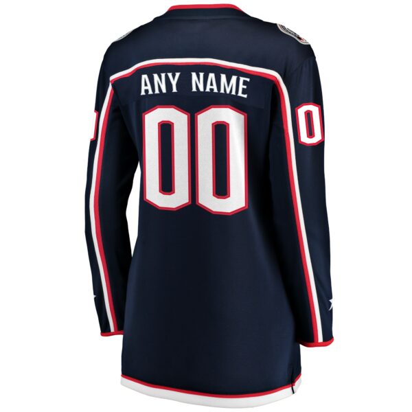 Women’s Columbus Blue Jackets Fanatics Branded Navy Home Breakaway Custom Jersey