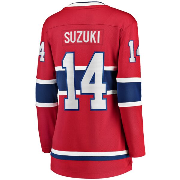 Women’s Montreal Canadiens Nick Suzuki Fanatics Branded Red Home Captain Patch Breakaway Player Jersey