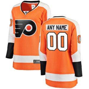 Women's Philadelphia Flyers Fanatics Branded Orange Home Breakaway Custom Jersey