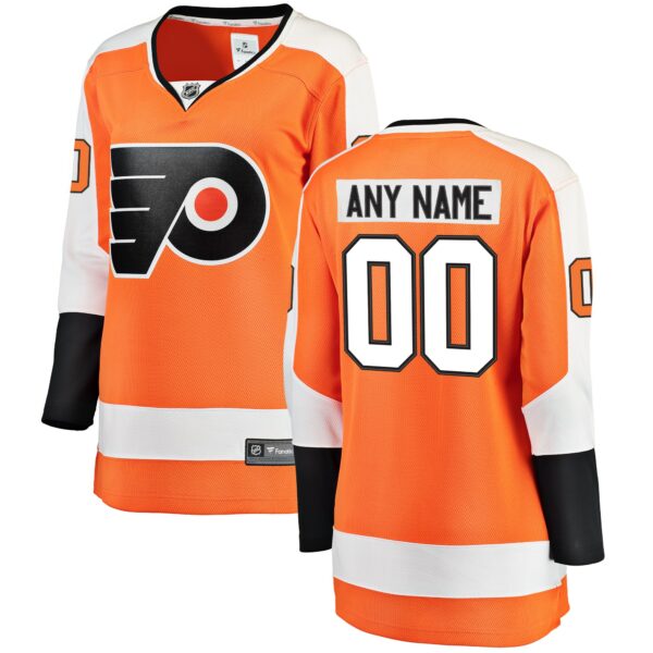 Women’s Philadelphia Flyers Fanatics Branded Orange Home Breakaway Custom Jersey