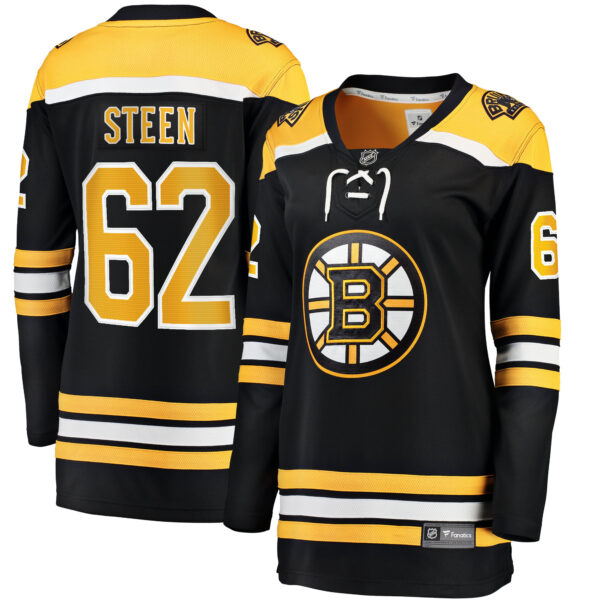 Women’s Boston Bruins Oskar Steen Fanatics Branded Black Home Breakaway Player Jersey