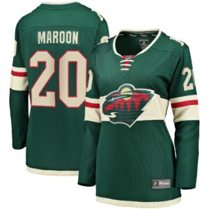 Women's Minnesota Wild Pat Maroon Fanatics Branded Green Home Breakaway Player Jersey