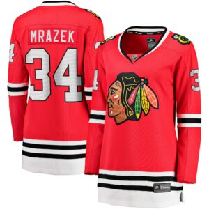 Women's Chicago Blackhawks Petr Mrazek Fanatics Branded Red Home Breakaway Player Jersey