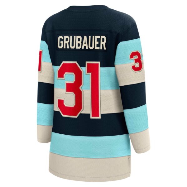 Women’s Seattle Kraken Philipp Grubauer Fanatics Branded Deep Sea Blue 2024 NHL Winter Classic Breakaway Player Jersey