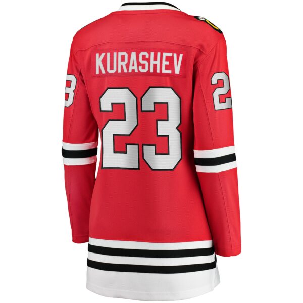 Women’s Chicago Blackhawks Philipp Kurashev Fanatics Branded Red Home Breakaway Player Jersey