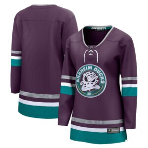 Women's Anaheim Ducks Fanatics Branded Purple 30th Anniversary Premier Breakaway Jersey