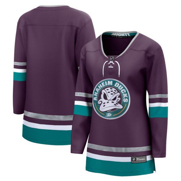 Women’s Anaheim Ducks Fanatics Branded Purple 30th Anniversary Premier Breakaway Jersey