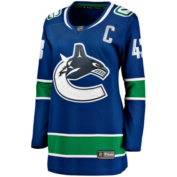 Women’s Vancouver Canucks Quinn Hughes Fanatics Branded Blue Home Breakaway Player Jersey