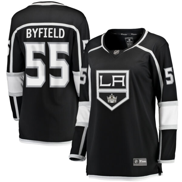 Women’s Los Angeles Kings Quinton Byfield Fanatics Branded Black Home Team Breakaway Player Jersey