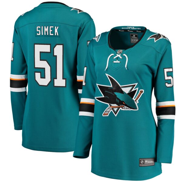 Women’s San Jose Sharks Radim Simek Fanatics Branded Teal Home Breakaway Player Jersey