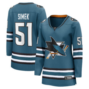 Women's San Jose Sharks Radim Simek Fanatics Branded Teal Home Team Breakaway Player Jersey