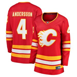 Women's Calgary Flames Rasmus Andersson Fanatics Branded Red Home Team Breakaway Player Jersey