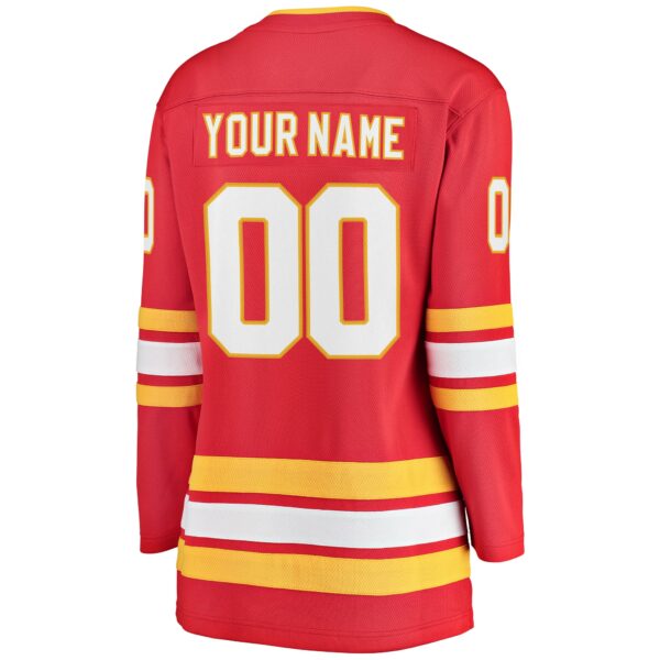 Women’s Calgary Flames Fanatics Branded Red Home Breakaway Custom Jersey