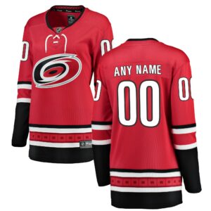 Women's Carolina Hurricanes Fanatics Branded Red Alternate Breakaway Custom Jersey