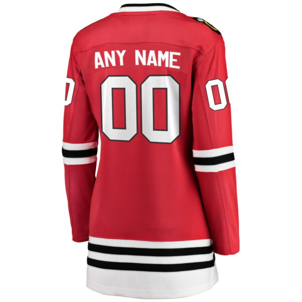 Women’s Chicago Blackhawks Fanatics Branded Red Home Breakaway Custom Jersey