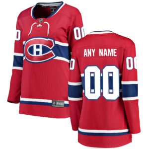 Women's Montreal Canadiens Fanatics Branded Red Home Breakaway Custom Jersey