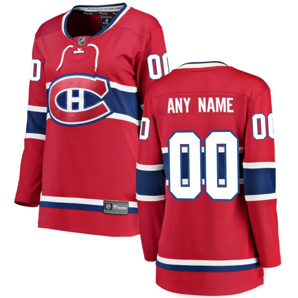 Women’s Montreal Canadiens Fanatics Branded Red Home Breakaway Custom Jersey