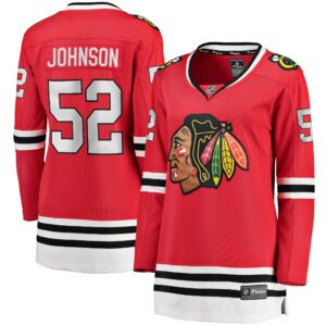 Women's Chicago Blackhawks Reese Johnson Fanatics Branded Red Home Breakaway Player Jersey