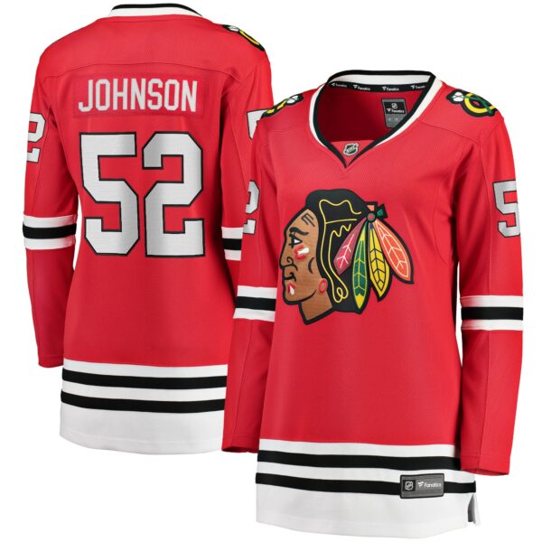 Women’s Chicago Blackhawks Reese Johnson Fanatics Branded Red Home Breakaway Player Jersey