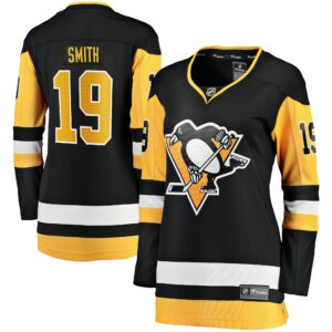 Women's Pittsburgh Penguins Reilly Smith Fanatics Branded Black Home Breakaway Player Jersey