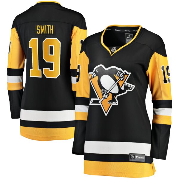 Women’s Pittsburgh Penguins Reilly Smith Fanatics Branded Black Home Breakaway Player Jersey