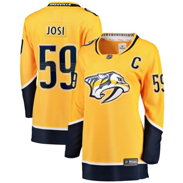 Women’s Nashville Predators Roman Josi Fanatics Branded Gold Premier Breakaway Player Jersey