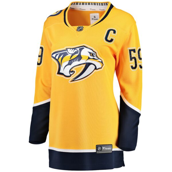 Women’s Nashville Predators Roman Josi Fanatics Branded Gold Premier Breakaway Player Jersey