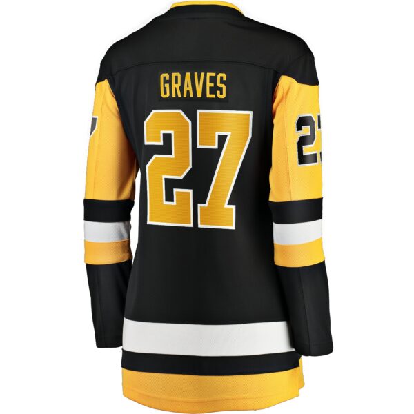 Women’s Pittsburgh Penguins Ryan Graves Fanatics Branded Black Home Breakaway Player Jersey