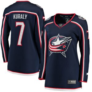 Women's Columbus Blue Jackets Sean Kuraly Fanatics Branded Navy Home Breakaway Player Jersey