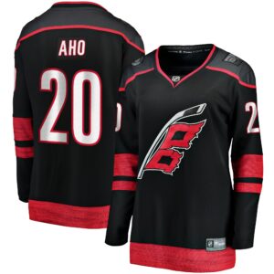 Women's Carolina Hurricanes Sebastian Aho Fanatics Branded Black Home Premier Breakaway Jersey