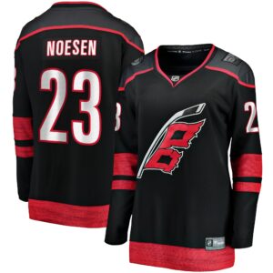 Women's Carolina Hurricanes Stefan Noesen Fanatics Branded Black Home Breakaway Player Jersey