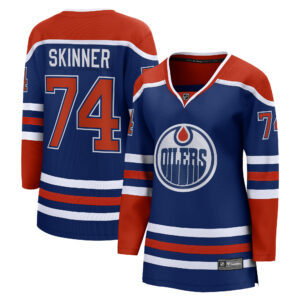 Women's Edmonton Oilers Stuart Skinner Fanatics Branded Royal Home Breakaway Player Jersey