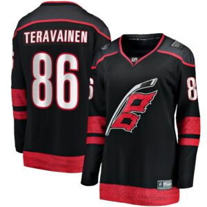 Women's Carolina Hurricanes Teuvo Teravainen Fanatics Branded Black Home Breakaway Player Jersey