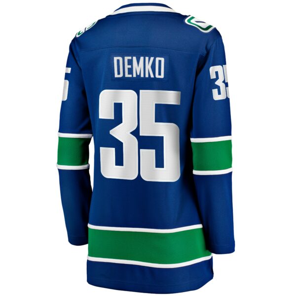 Women’s Vancouver Canucks Thatcher Demko Fanatics Branded Blue Home Breakaway Jersey