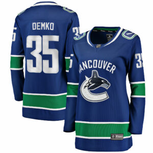 Women's Vancouver Canucks Thatcher Demko Fanatics Branded Blue Home Breakaway Player Jersey