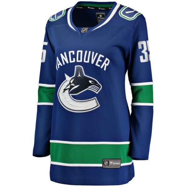 Women’s Vancouver Canucks Thatcher Demko Fanatics Branded Blue Home Breakaway Player Jersey